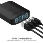 SABRENT USB 2.0 Sharing Switch up to 4 Computers and Peripherals LED Device Indicators (USB-USS4) Black - Image 7