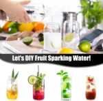 Sparkling Water Maker, Portable Soda Maker with 1L PET Carbonating Bottles, Soda Water Maker for Flavored Drinks, Soda Machine (Silver) - Image 3
