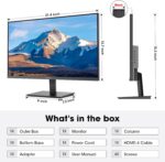 KOORUI 24-inch Computer Monitor Full HD 1920 x 1080p 100Hz VA Display 3000:1 Contrast Ratio with HDMI VGA, Three-Sided Slim Bezels, Freesync, 100 x 100 mm VESA Mountable, Ergonomic Tilt, Black - Image 9