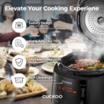 Cuckoo High 6 Cup Electric Heating Pressure Rice Cooker & Warmer – 12 Built-in Programs Including Glutinous (White), Mixed, Brown, GABA, Black Copper - Image 4