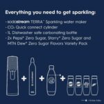 SodaStream Terra Sparkling Water Maker Bundle in Black - includes CO2, Carbonating Bottle, and Pepsi® Zero Sugar, Starry® Zero Sugar and MTN Dew® Zero Sugar 4-Flavor Variety Pack - Image 4