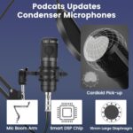 Podcast Equipment Bundle for 2, Audio Interface with Voice Changer Condenser Microphones for Gamer, All-in-One Audio Mixer Perfect for Live Streaming, Singing, YouTube, Gaming - Image 5