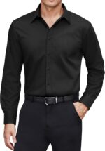 J.VER Men's Dress Shirts Stretch Stain Shield Long Sleeve Solid Formal Shirt Business Casual Button Down Shirts - Image 2