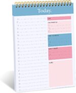 To Do List Notepad - Daily Planner Notepad Undated 52 Sheets Tear Off, 6.5" x 9.8" Checklist Productivity Organizer with Hourly Schedule for Tasks - Image 2