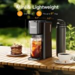 Mini Hot and Iced Coffee Maker Single Serve, for K Cup and Ground, 6 to 14 Oz Brew Sizes, with Recipe Book, for Home, Travel, RV, Office and Dorm, Classic Black (2.0 Version) - Image 4