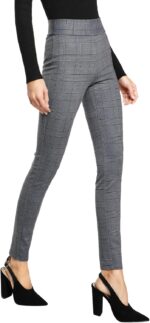 SweatyRocks Women's Casual Skinny Leggings Stretchy High Waisted Work Pants - Image 5