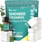 Shower Steamers Aromatherapy - 14 Pack Eucalyptus & Mint Shower Bombs and 5ml Natural Eucalyptus Essential Oils, Nasal Relief, Birthday Gifts for Women, Self Care Stress Relief Gifts for Mom Wife Her - Image 2