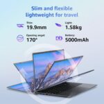 Laptop, 12GB LPDDR5 RAM 1TB SSD, 15.6 Inch Laptop Computer, Win11 Pro, N95 Quad Core Processor, Up to 3.4GHz, Preinstall Office Pro Plus 2024, WiFi 5, BT 5.0, USB-C, Fingerprint,Gray - Image 6
