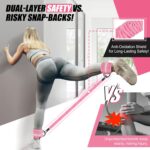Ankle Resistance Bands with Cuffs, Ankle Weights Bands for Working Out, Women Leg and Glutes Workout Equipment, Exercise Bands for Kickbacks, Butt and Booty Trainer, Home Gym Fitness Equipment - Image 3
