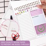 Teacher To Do List Notepad, 8.3x5.8 Inch Teacher Notepad, Spiral Checklist Notebook for Class Schedules, Daily Planner, School Tasks and Goal Setting (Purple) - Image 5