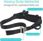 Vive Gait Belt (300lbs) Transfer Belt with Handles - Medical Nursing Safety Patient Assist - Bariatric, Elderly, Handicap, Physical Therapy - PT Gate Strap Quick Release Metal Buckle, Grabbing Teeth - Image 5