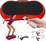 SUPER DEAL Pro Vibration Plate Exercise Machine - Whole Body Workout Vibration Fitness Platform Fit Massage Workout Trainer w/Loop Bands + Bluetooth + Remote, 99 Levels - Image 2