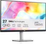 Dell S2722DC Monitor - 27-inch WQHD (2560x1440) 75Hz 4Ms Display, AMD FreeSync, Built in Speaker, USB Type-C Connectivity, Height/Pivot/Swivel/Tilt Adjust - Platinum Silver - Image 2