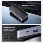 UGREEN USB 3.0 Switch 2 Computers Sharing USB C & A Devices, 4 Port USB Switcher Sharing Keyboard and Mouse, Printer/Scanner USB Switch Hub for Two Computers with 2 USB3.0 Cables and Controller - Image 10