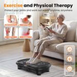 AXV Vibration Plate Fitness Platform Exercise Machine Vibrating Lymphatic Drainage Shaking Full Body Shaker Workout Vibrate Stand Shake Board Sport Gym for Weight Loss Fat Burner for Women Men - Image 8