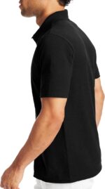 Hanes Men’s X-Temp Short Sleeve Polo Shirt, Midweight Men's Shirt - Image 4
