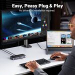UGREEN USB 3.0 Switch 2 Computers Sharing USB C & A Devices, 4 Port USB Switcher Sharing Keyboard and Mouse, Printer/Scanner USB Switch Hub for Two Computers with 2 USB3.0 Cables and Controller - Image 4
