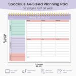 Weekly To Do List Notepad with 52 Undated Sheets（8.5"×11"）- Weekly Desk Planner for Women & Man, Work and Home - Violet Dream - Image 4