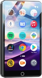 96GB MP3 Player with Bluetooth and WiFi, 4.02" Touchscreen Android Mp4 Mp3 Player with Spotify, Audible, Amazon Music, Deezer, Portable Music Player with Built-in Speaker, FM Radio, E-Book - Image 2