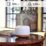 ASAKUKI 500ml Premium, Essential Oil Diffuser with Remote Control, 5 in 1 Ultrasonic Aromatherapy Fragrant Oil Humidifier Vaporizer, Timer and Auto-Off Switch Brown - Image 8