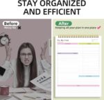To Do List Notepad Undated, Daily To Do List Notebook (8.5"x 11") Spiral Daily Task Hourly Schedule Planning Pad with Checklist Suitable for Office, Home and School 104 Pages - Image 3