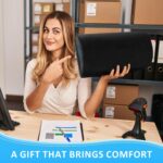 Foot Rest for Under Desk at Work, Comfortable Foot Stool with 2 Adjustable Heights, Footrest with Washable Cover, for Back & Hip Pain Relief, Suitable for Office, Home and Car (Black) - Image 8