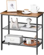 HOOBRO End Table, 3-Tier Narrow Side Table, Nightstand with 2 Flat or Slant Adjustable Shelves for Small Spaces, Hallway, Living Room, Bedroom, Sturdy, Easy Assembly, Rustic Brown and Black BF23BZ01G1 - Image 7