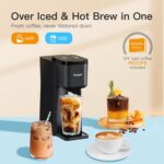 Mini Hot and Iced Coffee Maker Single Serve, for K Cup and Ground, 6 to 14 Oz Brew Sizes, with Recipe Book, for Home, Travel, RV, Office and Dorm, Classic Black (2.0 Version) - Image 3