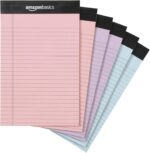 Amazon Basics Narrow Ruled 5-Inch by 8-Inch Lined Writing Note Pads, 6 Count (50 Sheet Pads), Multicolor - Image 2