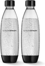 sodastream 1L Twin Pack Dishwasher Safe Slim Bottle (Black) - Image 2
