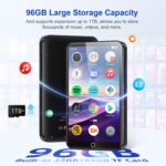 96GB MP3 Player with Bluetooth and WiFi, 4.02" Touchscreen Android Mp4 Mp3 Player with Spotify, Audible, Amazon Music, Deezer, Portable Music Player with Built-in Speaker, FM Radio, E-Book - Image 5