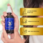 Ancient Greek Remedy After Shower Body Oil for Women - Organic Face Oil & Body Moisturizer for Dry Skin with Sweet Almond, Jojoba, Olive, Lavender and Vitamin E Oil - Natural Clean Skincare, 4 oz - Image 3
