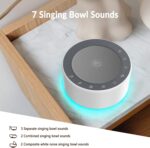 Kipcush Tibetan Meditation Bowl Sound Machine - 7 Different Sized Singing Bowls Sounds for Yoga, Meditation, Mindfulness, Chakra Healing, Sound Therapy and Stress Relief, Timer, Plug in - Image 3