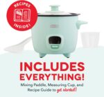 DASH Mini Rice Cooker Steamer with Removable Nonstick Pot, Keep Warm Function & Recipe Guide, .5 Quart, for Soups, Stews, Grains & Oatmeal - Aqua - Image 7