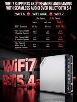 GMKtec EVO-X2 AI Mini PC Ryzen Al Max+ 395 (up to 5.1GHz) Mini Gaming Computers, 128GB LPDDR5X 8000MHz (16GB*8) 2TB PCIe 4.0 SSD, Quad Screen 8K Display, WiFi 7 & USB4, SD Card Reader 4.0 - Image 8