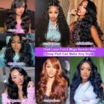 28 Inch 13x6 Lace Front Wigs Human Hair Pre Plucked Body Wave HD Transparent Lace Frontal Wigs Human Hair 180 Density Glueless Wig with Baby Hair for Women - Image 7