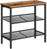 HOOBRO End Table, 3-Tier Narrow Side Table, Nightstand with 2 Flat or Slant Adjustable Shelves for Small Spaces, Hallway, Living Room, Bedroom, Sturdy, Easy Assembly, Rustic Brown and Black BF23BZ01G1 - Image 2