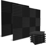 52 Pack Acoustic Panels 1 X 12 X 12 Inches - Acoustic Foam - High Density- Soundproof Studio Wedges - Charcoal - Image 2