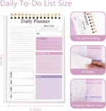 Newkita 5.1x7.8 Inch To Do List Notepad for Work, 30 Sheets Undated Daily Planner Notebook, Multiple Functional Checklist Notepads for Office, School and Home (White) - Image 3