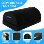 Foot Rest for Under Desk at Work, Comfortable Foot Stool with 2 Adjustable Heights, Footrest with Washable Cover, for Back & Hip Pain Relief, Suitable for Office, Home and Car (Black) - Image 3