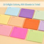EOOUT 10 Pack Lined Sticky Notes, 3"x4", 500 Sheets, to Do List Notepad, Sticky Notes with Lines, to Do List Planner, Square Sticky Notes for Office, Meeting, School, Home - Image 4