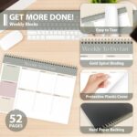 Weekly To Do List Notepad, Undated Planner with 52 Sheets (8.5''x11''), Desk Weekly Planner for Women & Man, Home School & Work-Green - Image 5