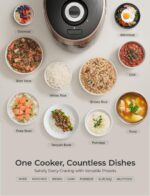 Cuckoo High 6 Cup Electric Heating Pressure Rice Cooker & Warmer – 12 Built-in Programs Including Glutinous (White), Mixed, Brown, GABA, Black Copper - Image 8