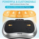 AXV Vibration Plate Exercise Machine Whole Body Workout Portable Mini Vibrate Fitness Platform Lymphatic Drainage Machine for Weight Loss Shaping Toning Wellness Home Gyms Workout (Mini) - Image 5