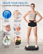 Vibration Plate Exercise Machine, Vibration Plate Platform for Lymphatic Drainage, 200 Adjustable Speeds Power Shaping Vibrating Plate Helps Weight Loss, Shaping, Max Weight 450 Lbs - Image 6
