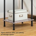 HOOBRO Side Table with Charging Station, Set of 2 End Tables with USB Port and Outlets, Nightstand with 2-Layer Storage Shelves for Small Spaces, Living Room, Bedroom, Greige and Black BG09UBZP201 - Image 10