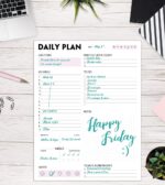 Daily Planner Notepad - Tear-Off Daily Planning Pad, Organizer with To Do Lists, Schedule, Appointment, Productivity Tracker, 50 Undated Sheets, 8.5 x 11 in - Image 5