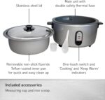 Panasonic Commercial Rice Cooker, Extra-Large Capacity 60-Cup (Cooked), 30-Cup (Uncooked) with One-Touch Operation and Durable Non-Stick Coated Pan - SR-GA541FH – Silver - Image 7