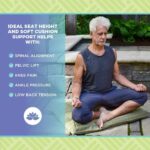 Bean Products Meditation Cushion Mat Set - Zafu Floor Pillow Organic Buckwheat Pillow + Cotton Filled Zabuton Prayer Pad - Meditation Pillow Yoga Knee Pad - Made in USA - 14" Round or 18" Oval - Image 5