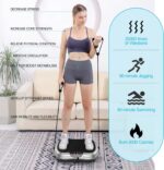 AXV Vibration Plate Exercise Machine Whole Body Workout Portable Mini Vibrate Fitness Platform Lymphatic Drainage Machine for Weight Loss Shaping Toning Wellness Home Gyms Workout (Mini) - Image 9